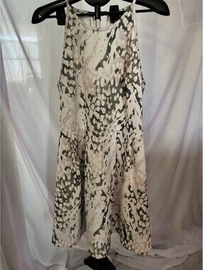 MOSSIMO SUPPLY CO; ABSTRACT WATER COLOR PRINT FIT AND FLARE